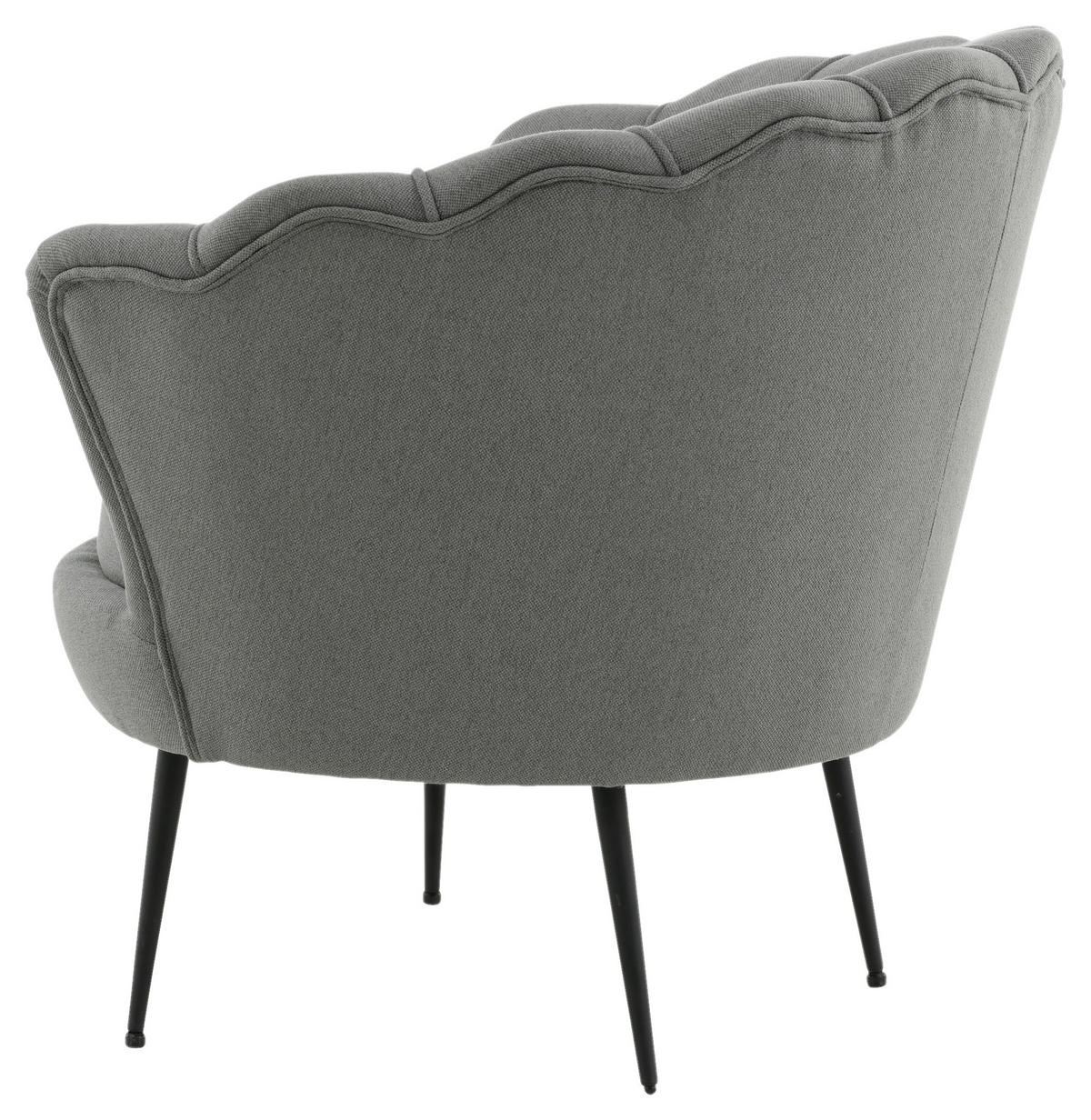 SESSEL in Grau, Schwarz  - Schwarz/Grau, Design, Textil/Metall (83/76/77cm) - Livetastic