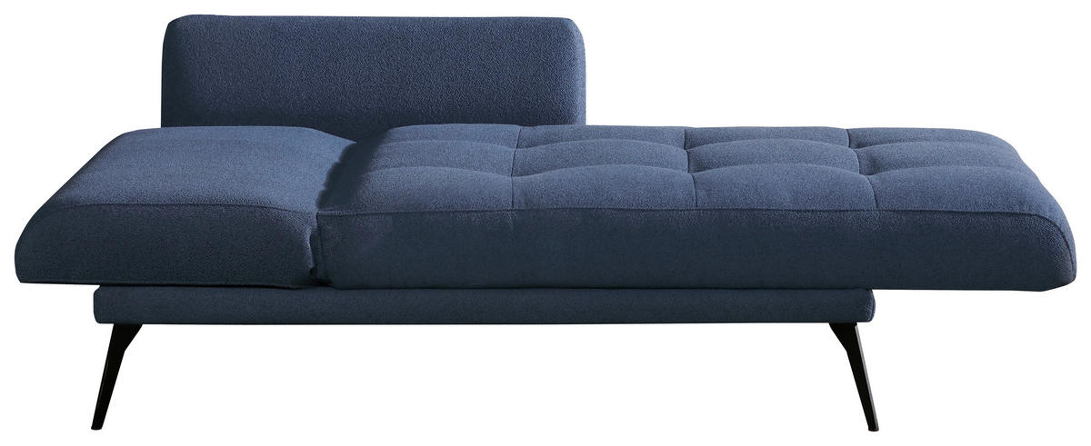 RÉCAMIERE in Dunkelblau  - Schwarz/Dunkelblau, Konventionell, Textil/Metall (200/85/106cm) - Novel