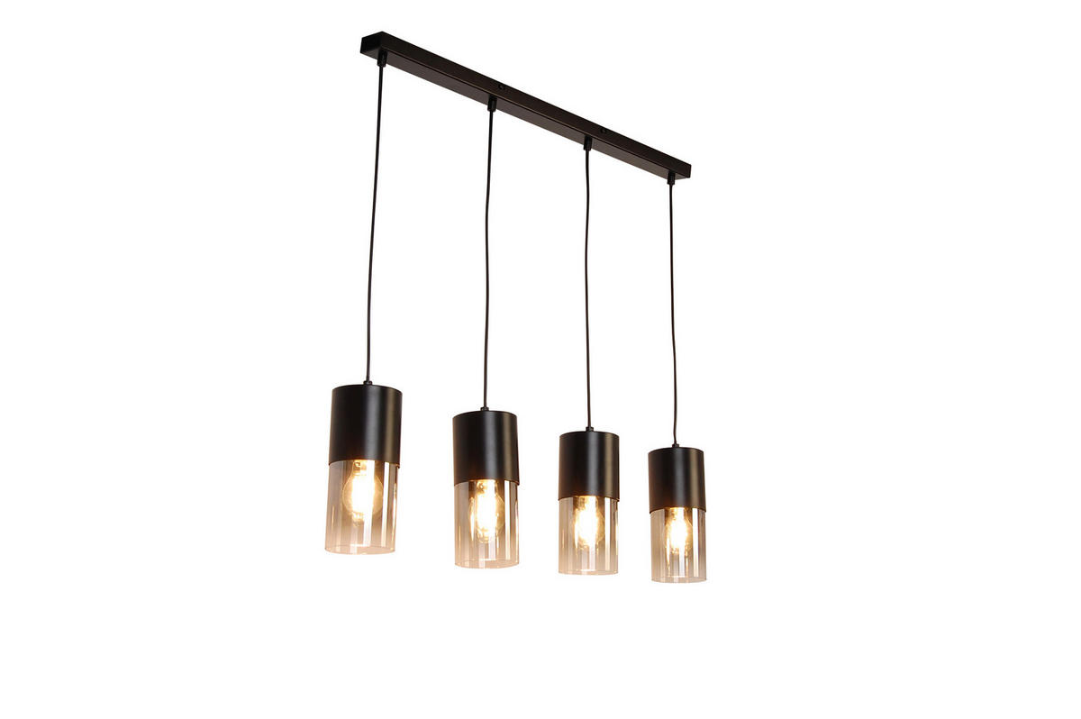 HÄNGELEUCHTE 80,5/10/150 cm    - Graubraun, Trend, Glas/Metall (80,5/10/150cm) - Novel