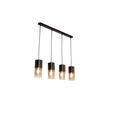 HÄNGELEUCHTE 80,5/10/150 cm - Graubraun, Trend, Glas/Metall (80,5/10/150cm) - Novel