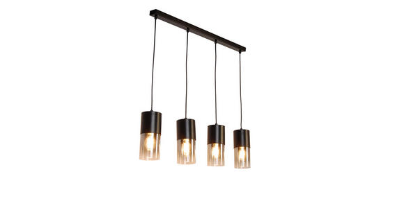 HÄNGELEUCHTE 80,5/10/150 cm - Graubraun, Trend, Glas/Metall (80,5/10/150cm) - Novel