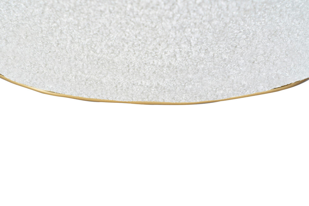 TABURETKA, textil, 60/42,5 cm - zlatá/biela, Design, kov/textil (60/42,5cm) - MID.YOU