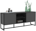 SIDEBOARD Anthrazit, Schwarz Befestigungsmaterial  - Anthrazit/Schwarz, MODERN, Holzwerkstoff/Metall (180/75/41cm) - P & B