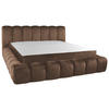 POLSTERBETT 180/200 cm  in Braun  - Schwarz/Braun, Trend, Kunststoff/Textil (180/200cm) - Esposa