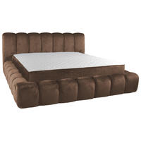 POLSTERBETT 180/200 cm  in Braun  - Schwarz/Braun, Trend, Kunststoff/Textil (180/200cm) - Esposa