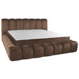 POLSTERBETT Bettkasten Braun 180/200 cm  - Schwarz/Braun, Trend, Kunststoff/Textil (180/200cm) - Esposa