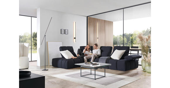 ECKSOFA in Struktur Schwarz 233/313 cm - Schwarz, Design, Kunststoff/Textil (233/313cm) - Emilio Belluti