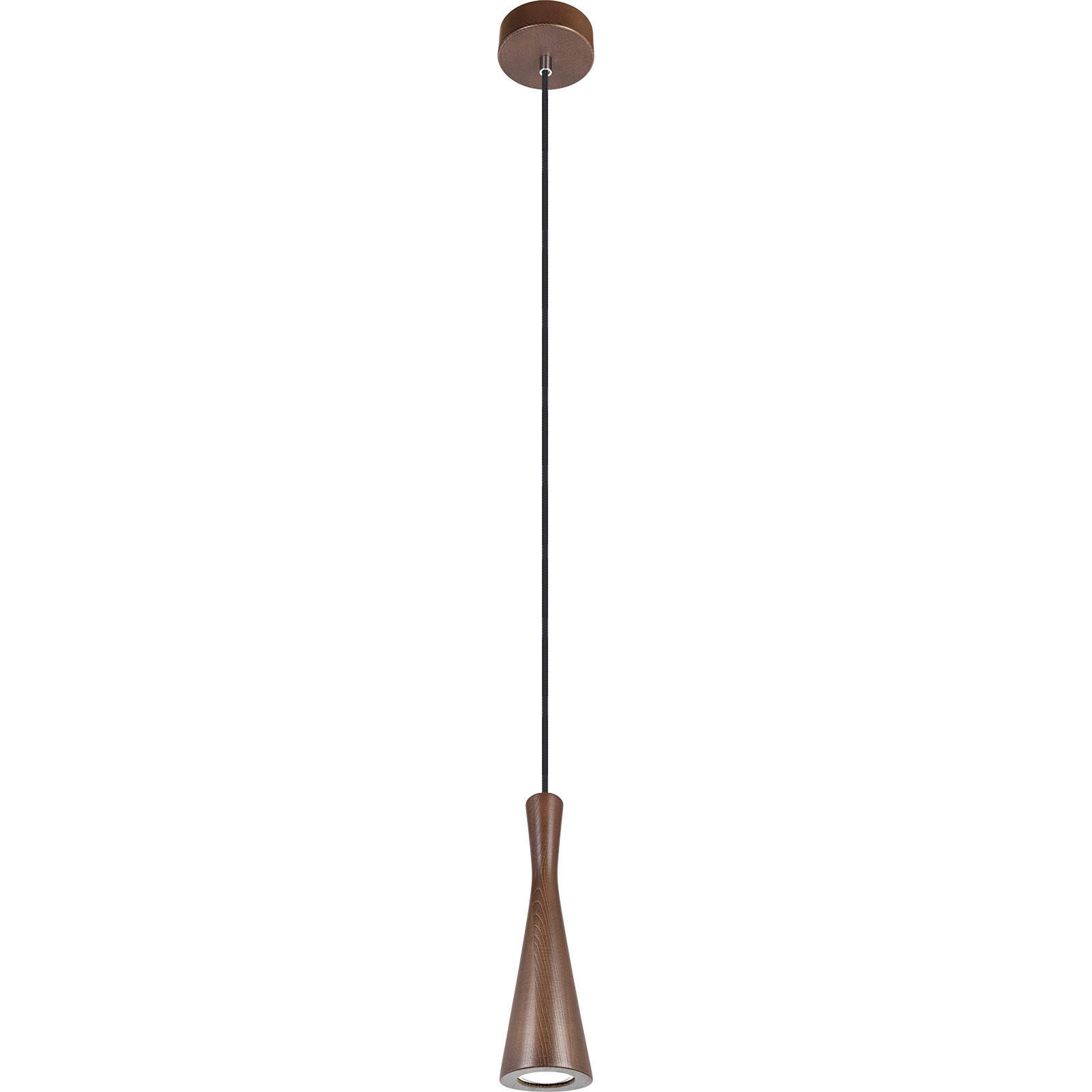 HÄNGELEUCHTE Vegas 10/90-140 cm  - Nussbaumfarben/Schwarz, Design, Holz (10/90-140cm)