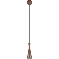 ZÁVĚSNÉ SVÍTIDLO, 10/90-140 cm  - černá/barvy ořechu, Design, dřevo (10/90-140cm)