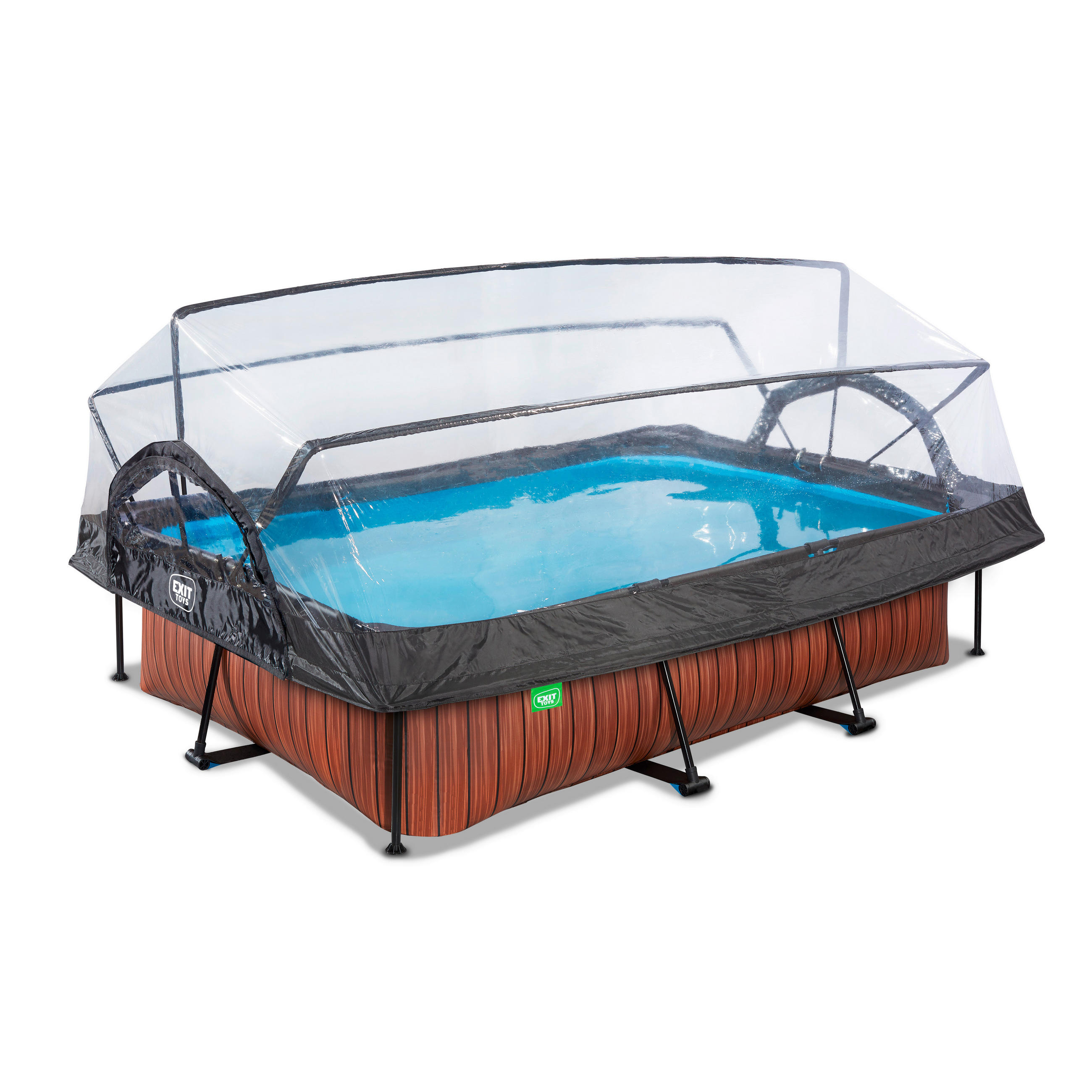 POOL-SET 300/200/65 cm  - Braun, KONVENTIONELL, Kunststoff (300/200/65cm) - EXIT Toys
