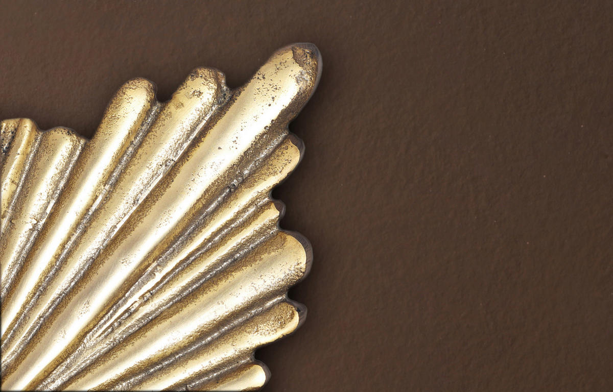 STENSKO OGLEDALO, 75/75/3 cm steklo  - zlate barve, Design, kovina/steklo (75/75/3cm) - MID.YOU