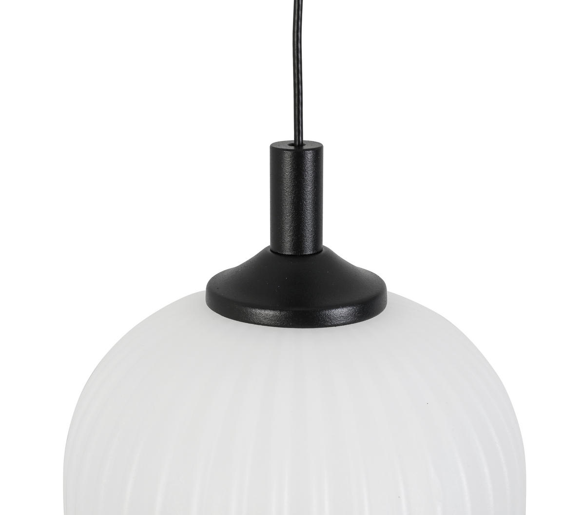 LED FÜGGŐLÁMPA 47/150 cm  - fekete/fehér, Trend, műanyag/fém (47/150cm) - Novel