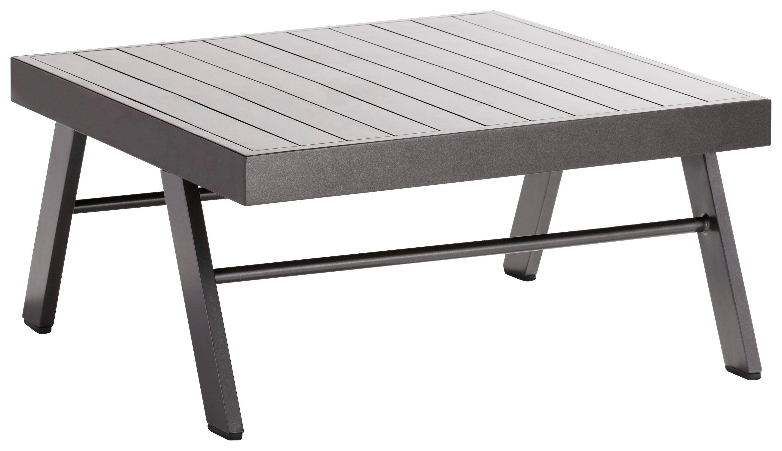 LOUNGETISCH 72/72/47 cm Metall, Textil  - Hellgrau/Grau, Basics, Textil/Metall (72/72/47cm) - Sieger