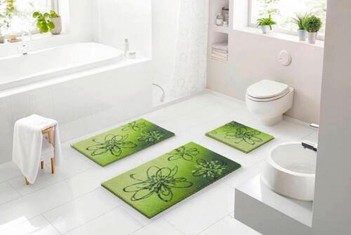 BIDET-VORLEGER Grün 50/60 cm  - Grün, KONVENTIONELL, Kunststoff/Textil (50/60cm) - Grund