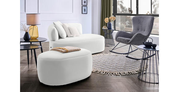 RÉCAMIERE in Bouclé Creme, Hellrosa - Hellrosa/Creme, MODERN, Kunststoff/Textil (166/86/105cm) - Hom`in