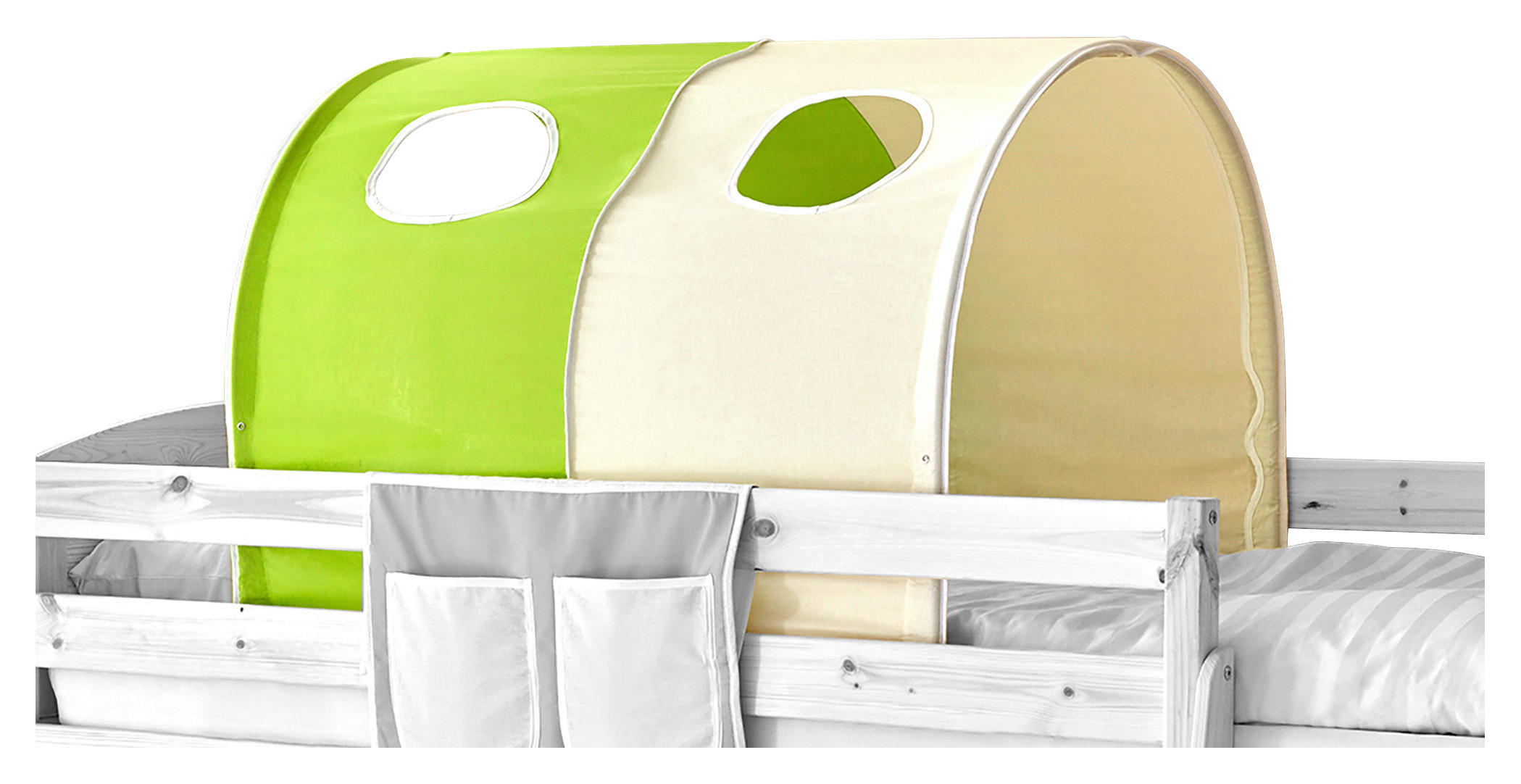 SET S TUNELOM - zelena/bež, Konvencionalno, kovina/tekstil (100/73/87cm) - MID.YOU