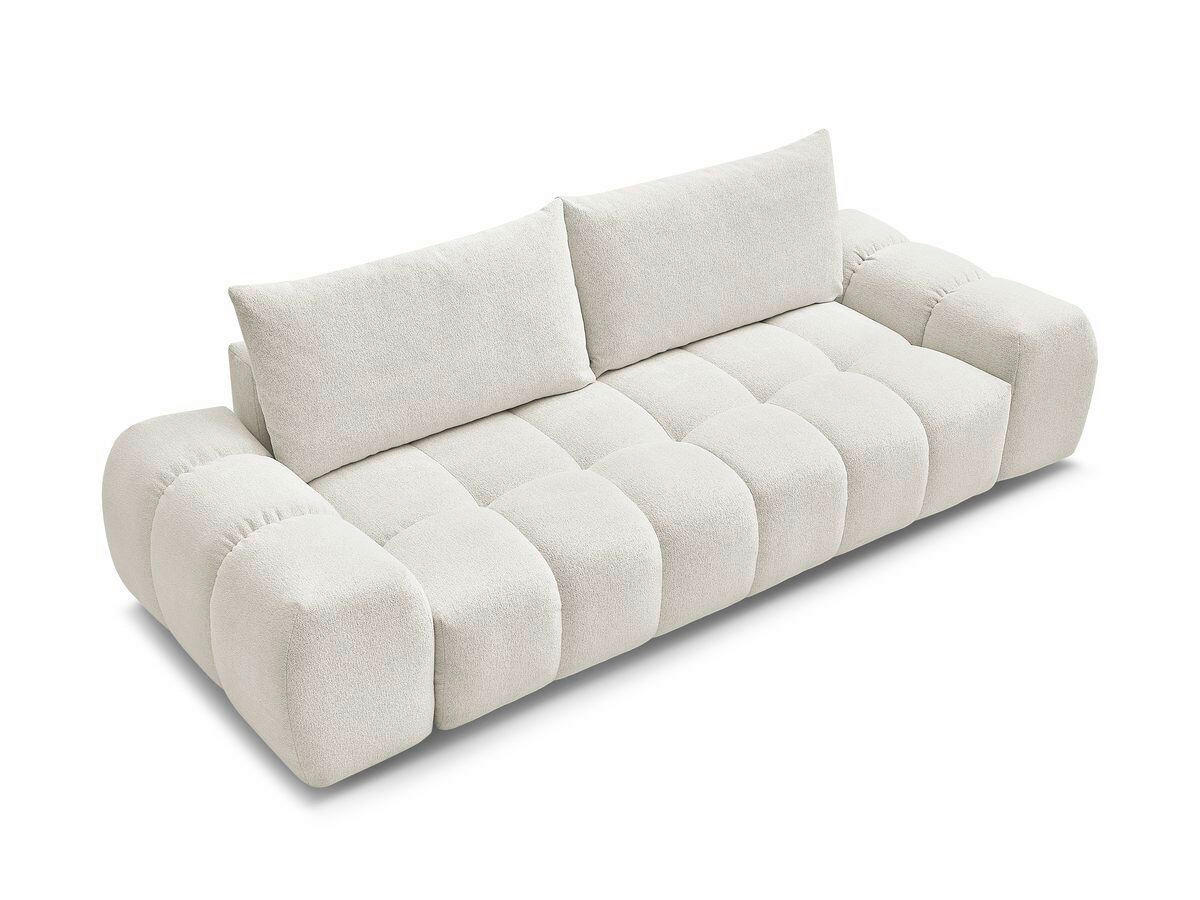 3-SITZER-SOFA EVEREST Flachgewebe Weiß  - Schwarz/Weiß, MODERN, Kunststoff/Textil (278/90/115cm)