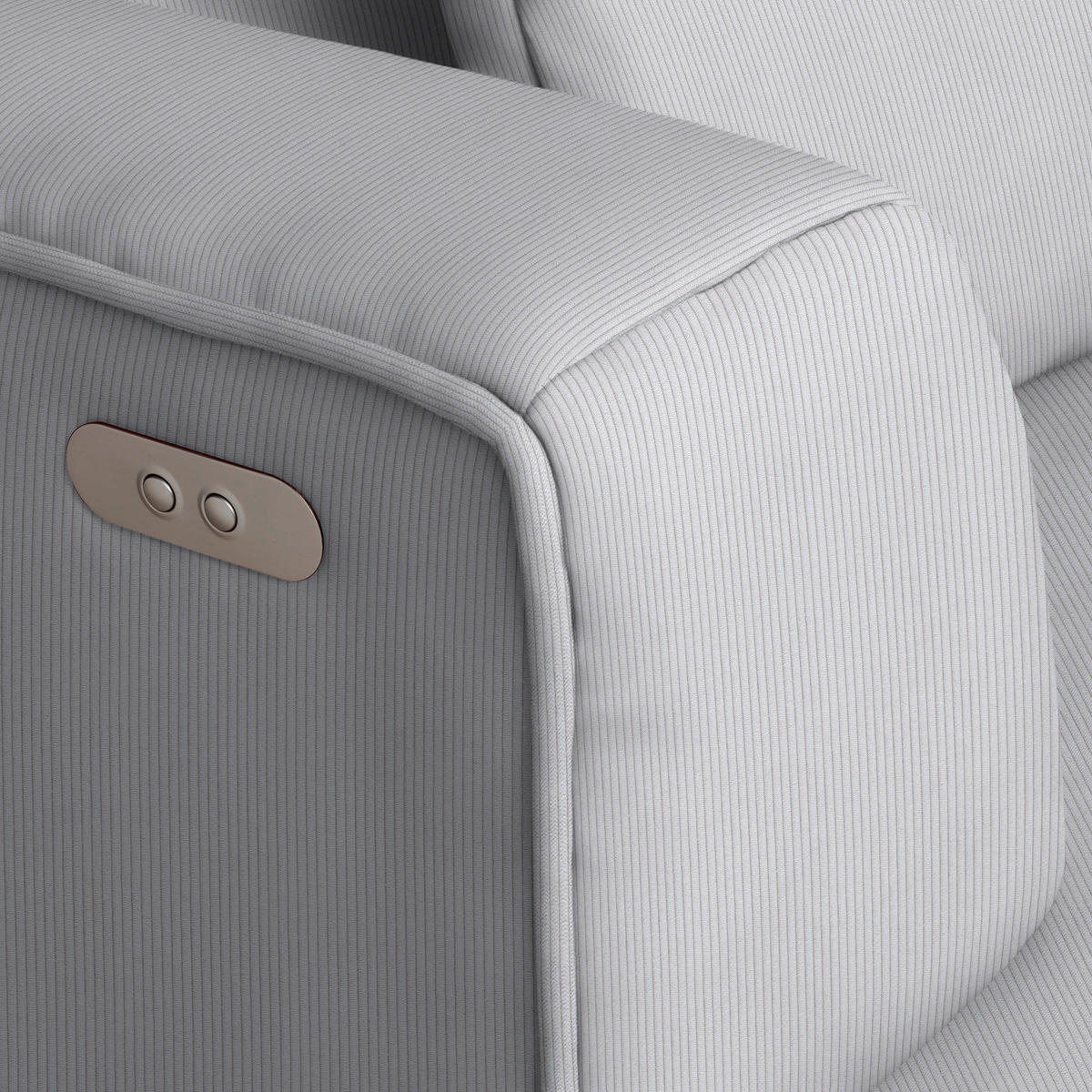ECKSOFA  in Feincord Hellgrau  188/288 cm  - Hellgrau/Schwarz, Design, Kunststoff/Textil (188/288cm) - Welnova