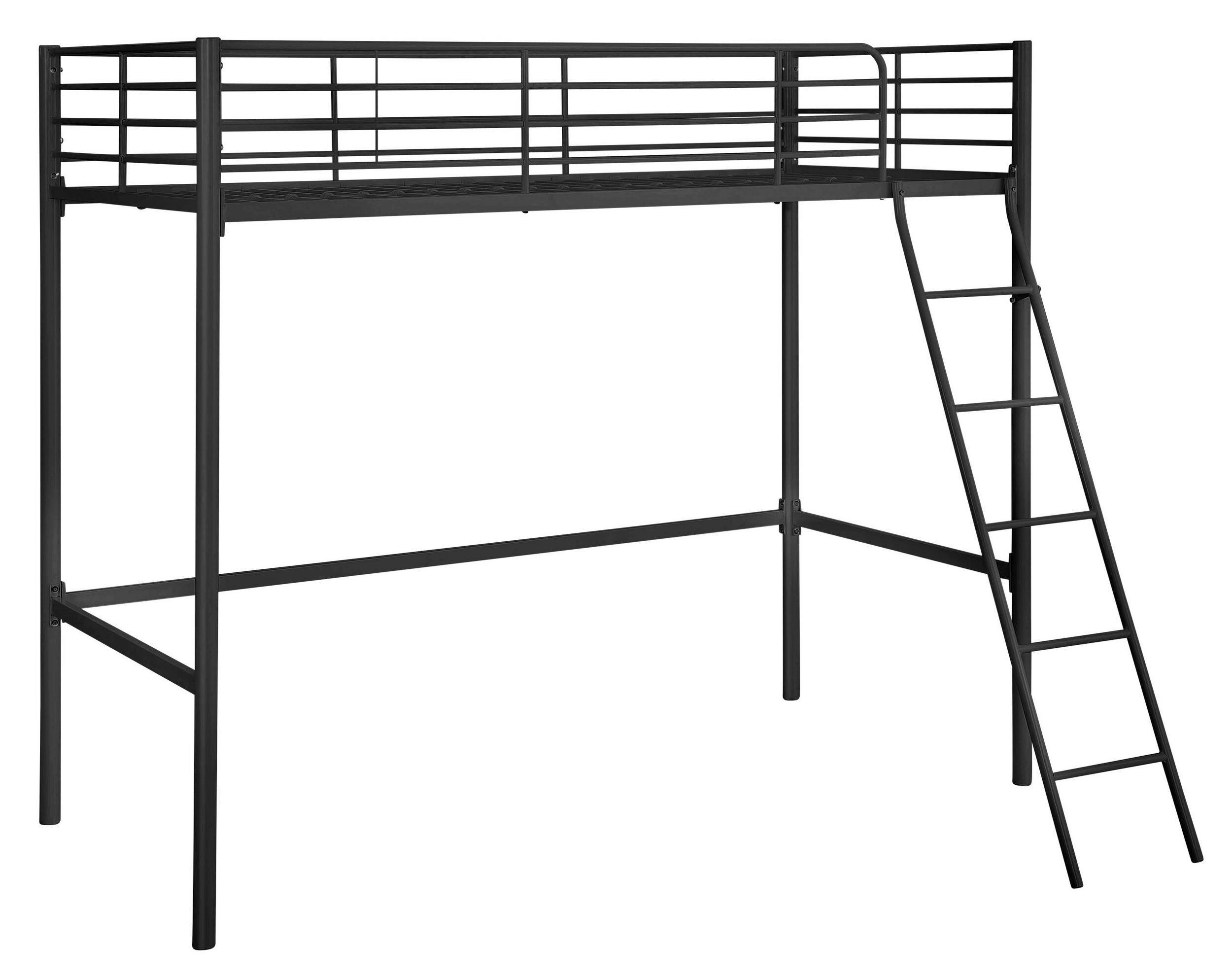 Mid.you Hochbett Clove Schwarz 90x200 cm