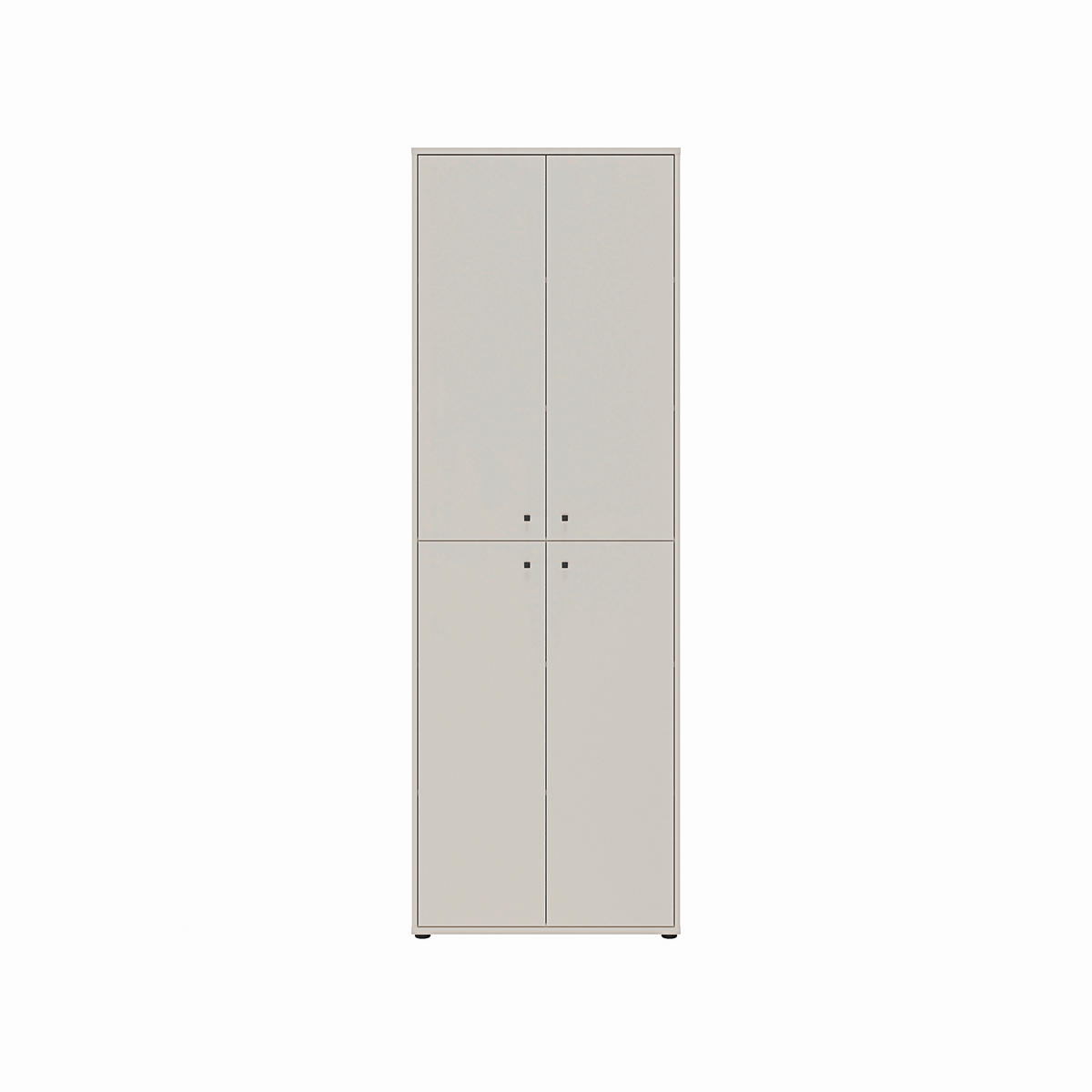 DREHTÜRENSCHRANK 73,7/216,7/34,8 cm,  in Sandfarben, 4 Tür(en)  - Sandfarben/Schwarz, Design, Holzwerkstoff/Kunststoff (73,7/216,7/34,8cm)