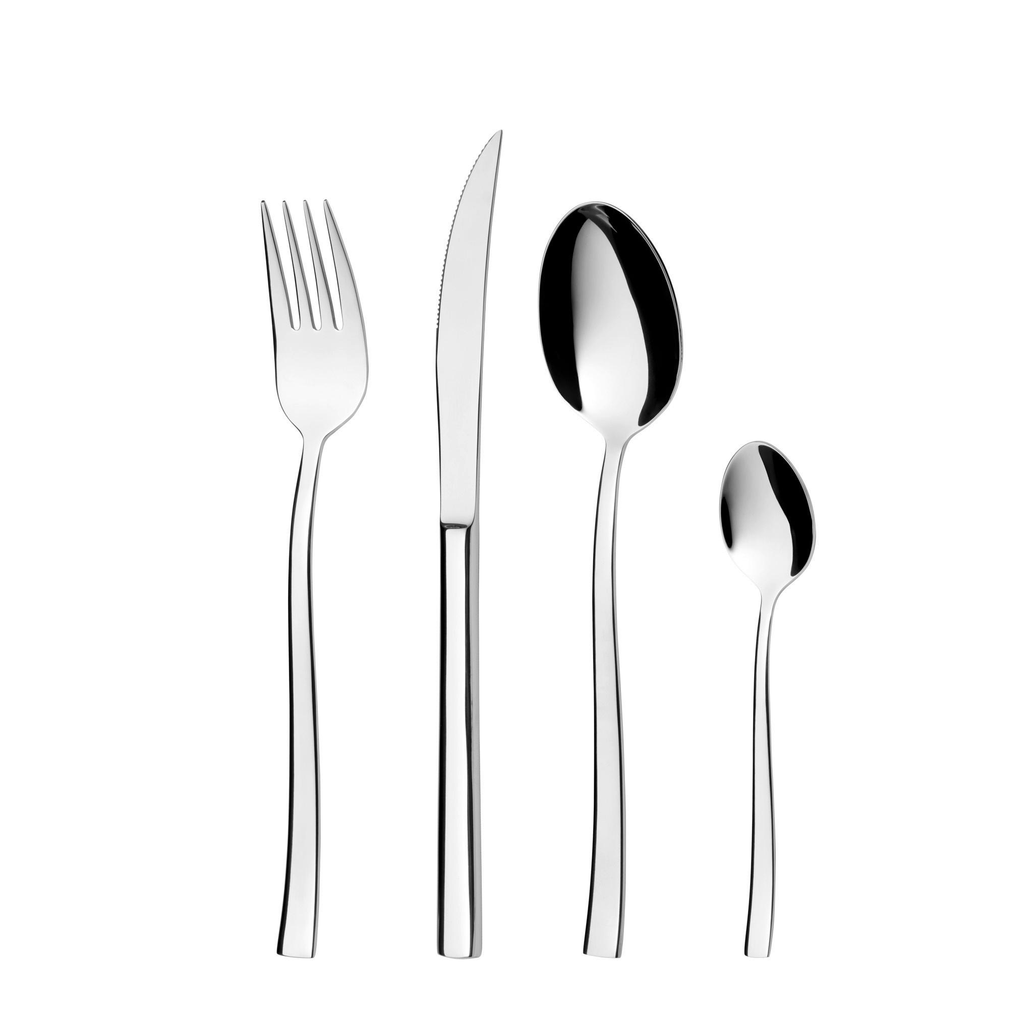 BESTECKSET Collini by Berndorf  24-teilig  - Silberfarben, Basics, Metall - Berndorf