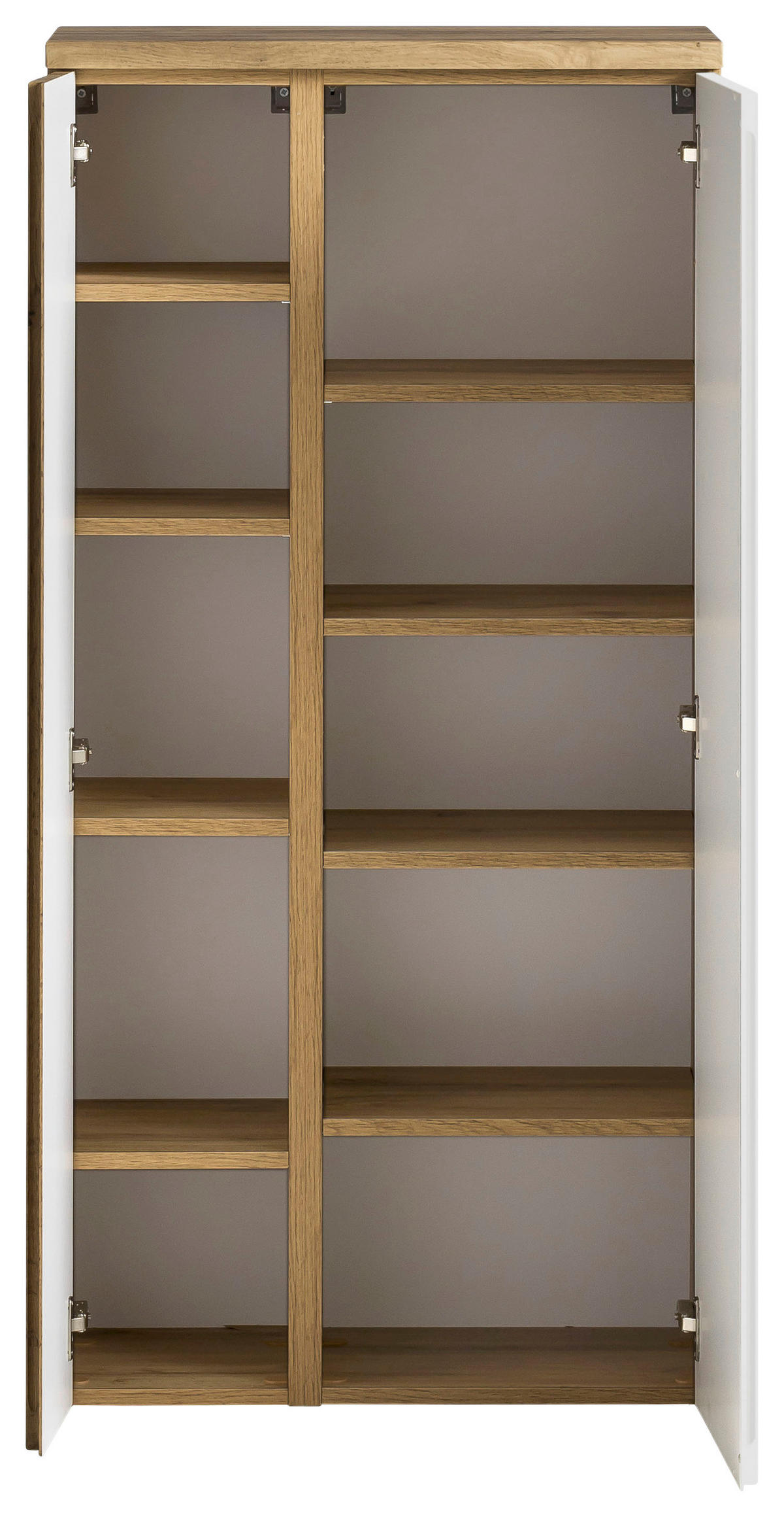 MIDISCHRANK 65/130/35 cm  - Eiche Wotan/Weiß, MODERN, Holzwerkstoff (65/130/35cm) - Held