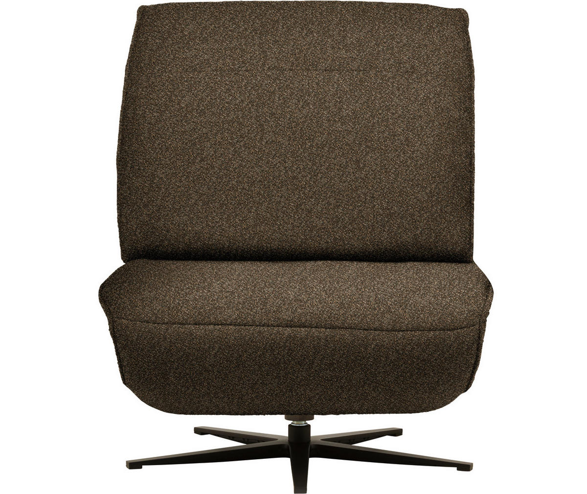 SESSEL in Flachgewebe, Mikrofaser Dunkelbraun  - Dunkelbraun/Schwarz, Design, Textil/Metall (84/65/91cm) - Koinor