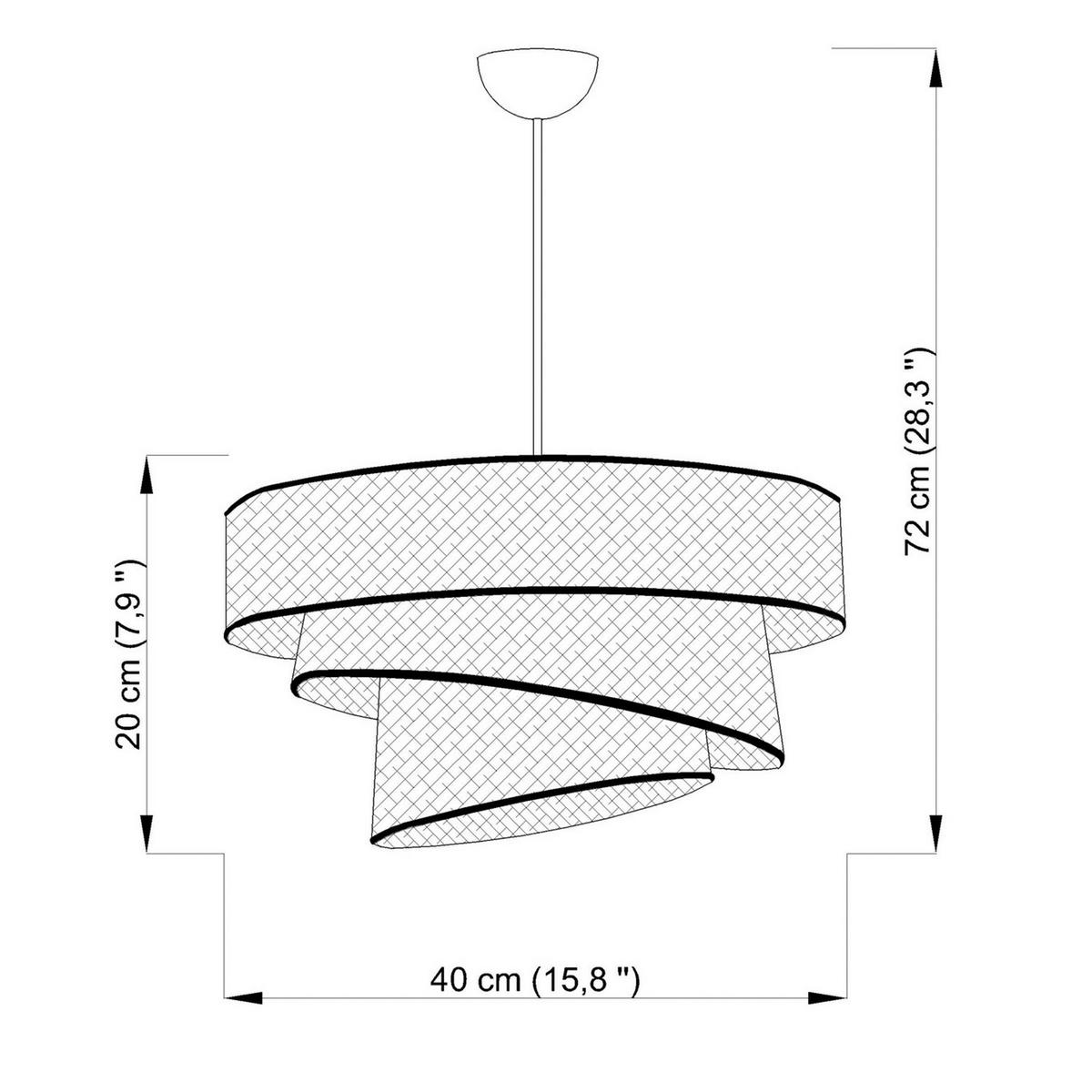 HÄNGELEUCHTE 40/72 cm   - Goldfarben/Schwarz, KONVENTIONELL, Kunststoff/Textil (40/72cm) - P & B