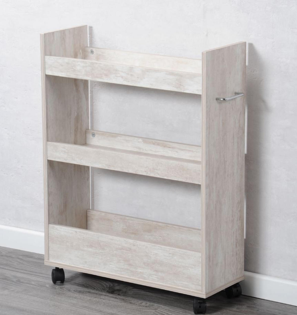 SERVIERWAGEN Weiß  - Weiß, MODERN, Holzwerkstoff/Metall (60/22/78cm) - Kesper