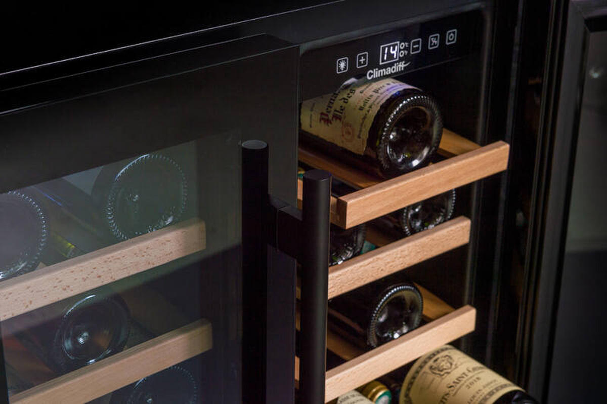 WEINKÜHLSCHRANK CBU40D1B  - Basics, Glas/Holz (59,5/82,0/57,5cm)