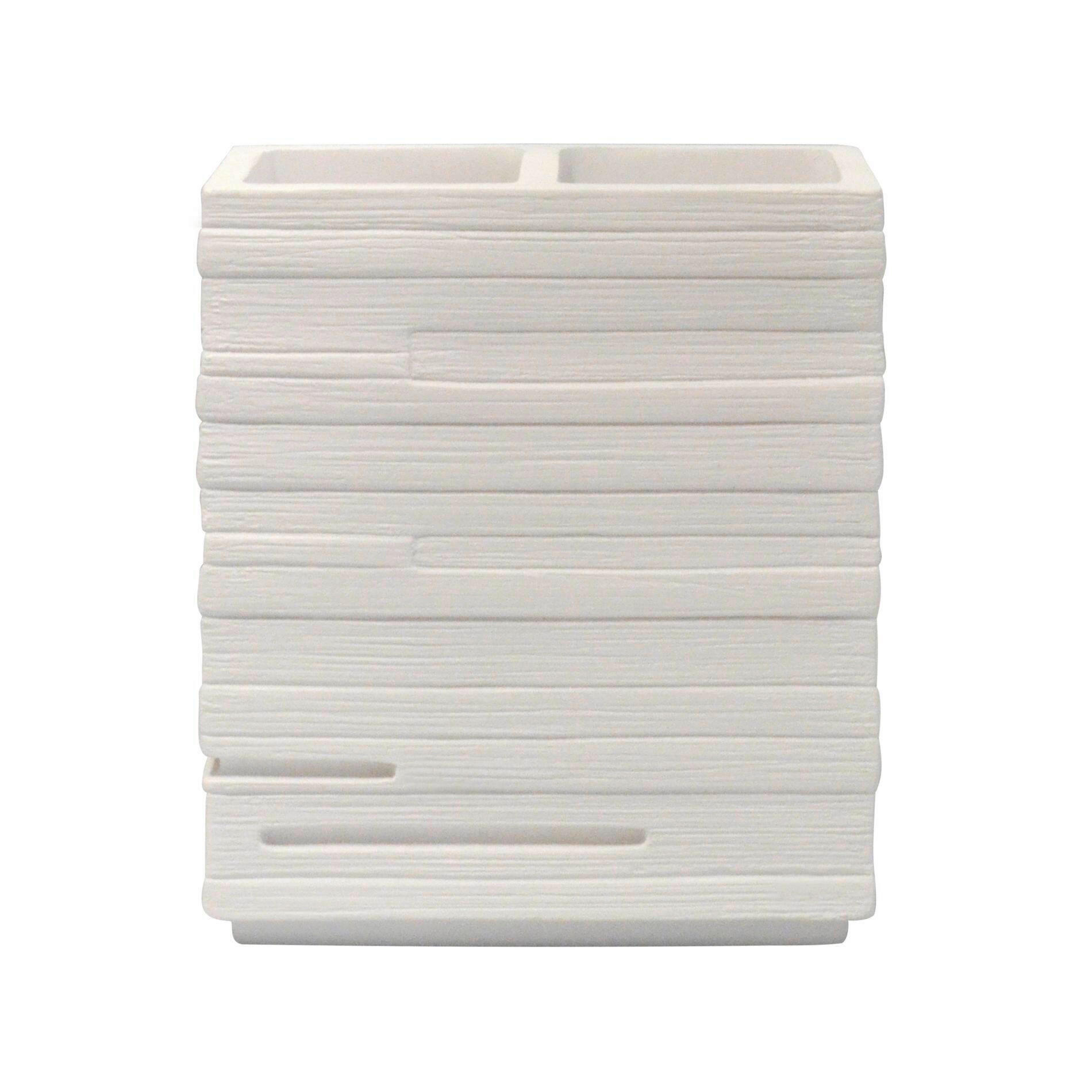 KELÍMEK NA ZUBNÍ KARTÁČEK bílá - bílá, Basics, plast (8/11,5/8cm) - Sadena