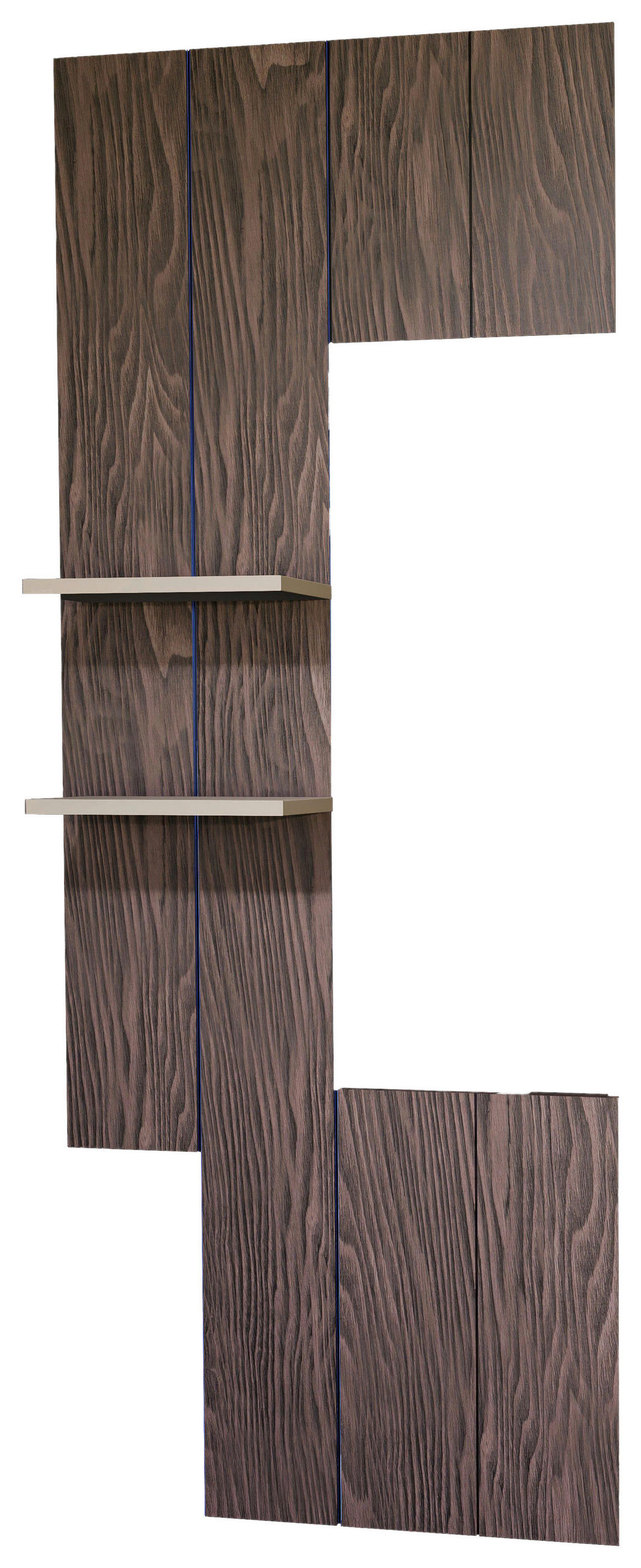 WANDPANEEL Nussbaumfarben  89/225/22 cm  - Nussbaumfarben, Design, Holzwerkstoff (89/225/22cm) - Stylife