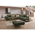 ECKSOFA  in Leinwand Grün  318/271 cm  - Schwarz/Grün, Design, Textil/Metall (318/271cm) - Belluti