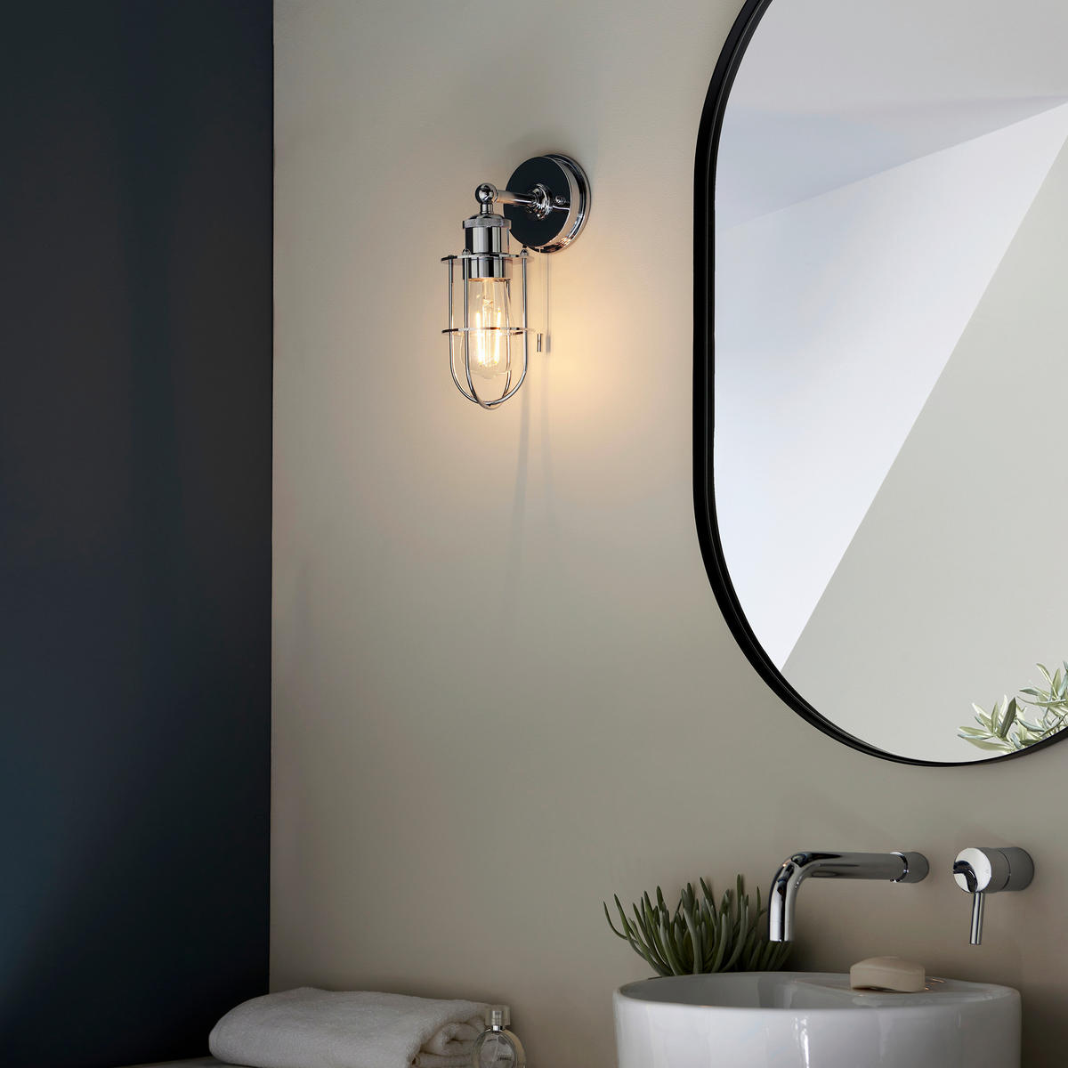 BADEZIMMER-WANDLEUCHTE 11/28,6 cm   - Chromfarben, KONVENTIONELL, Metall (11/28,6cm) - ENDON