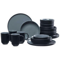 KOMBISERVICE Schwarz JASPER 16-teilig 4 Personen  - Schwarz, Design, Keramik (41/39/34cm) - Ritzenhoff Breker