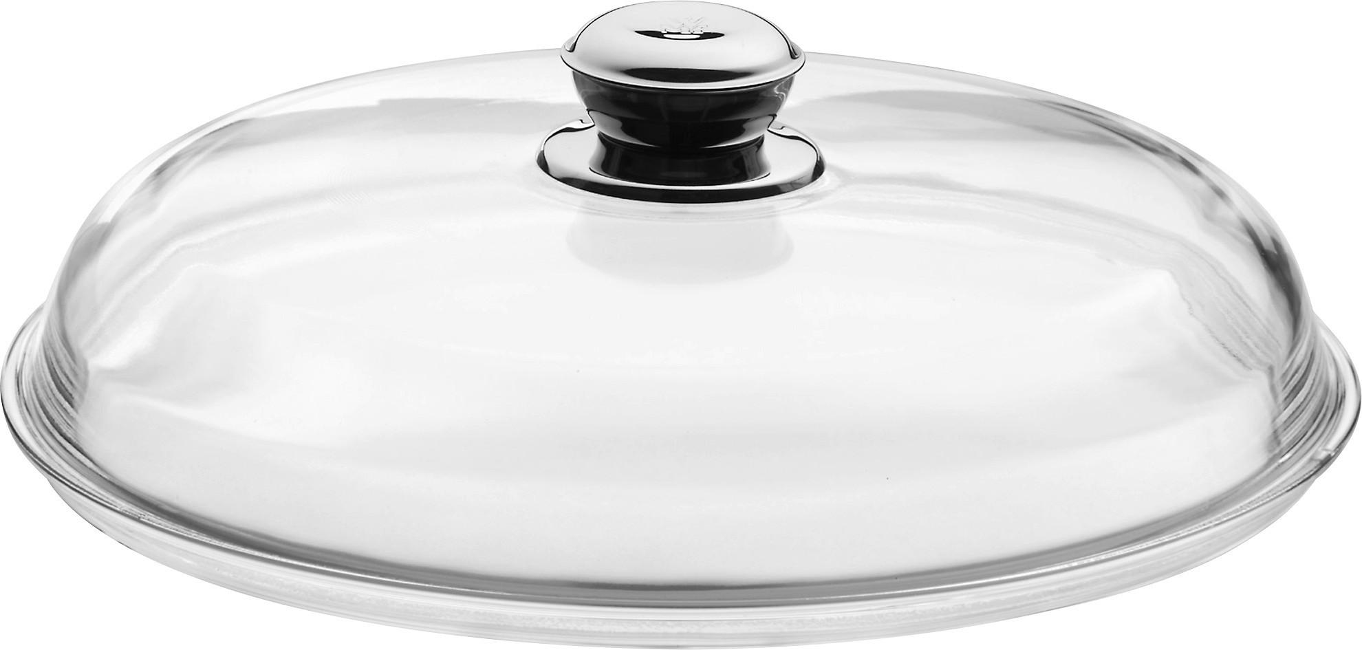 TOPFDECKEL 32 cm  - Klar/Edelstahlfarben, Design, Glas/Metall (32cm) - WMF