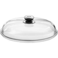 TOPFDECKEL 32 cm  - Klar/Edelstahlfarben, Design, Glas/Metall (32cm) - WMF