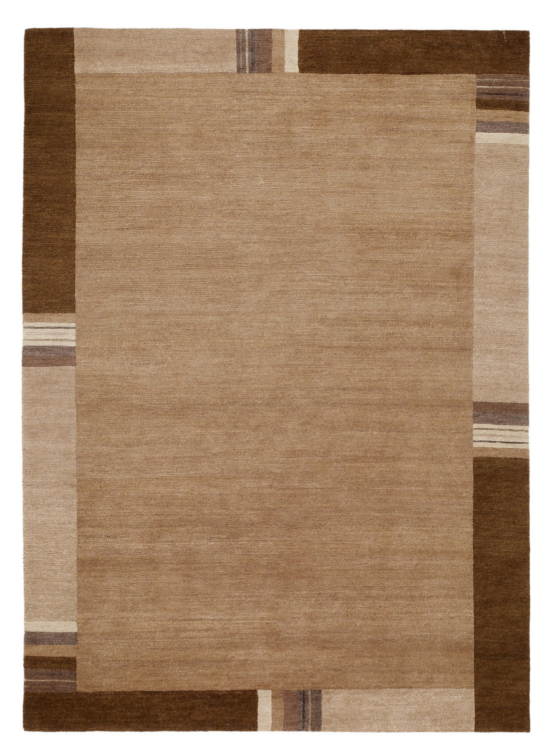 Wollteppich  70/140 cm  Braun   - Braun, Basics, Textil (70/140cm) - Cazaris
