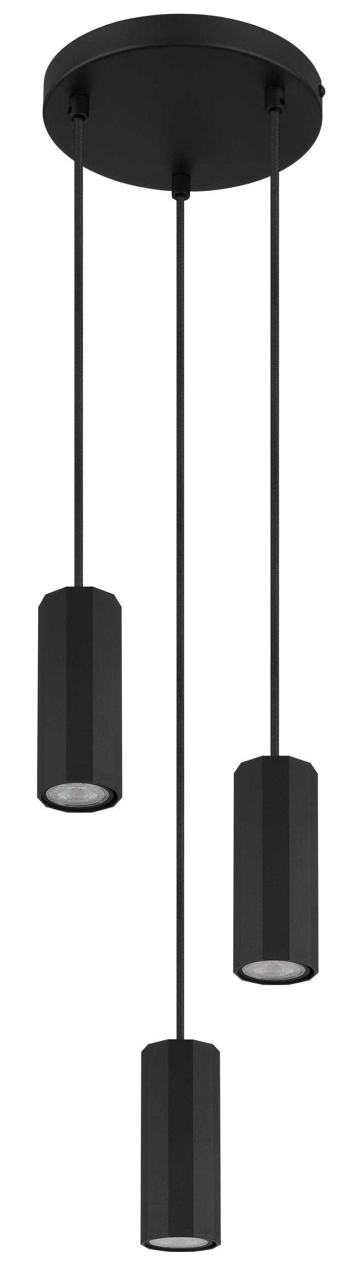 VISEČA SVETILKA  JAMES      21/120 cm      GU10 - črna, Design, kovina (21/120cm) - Globo
