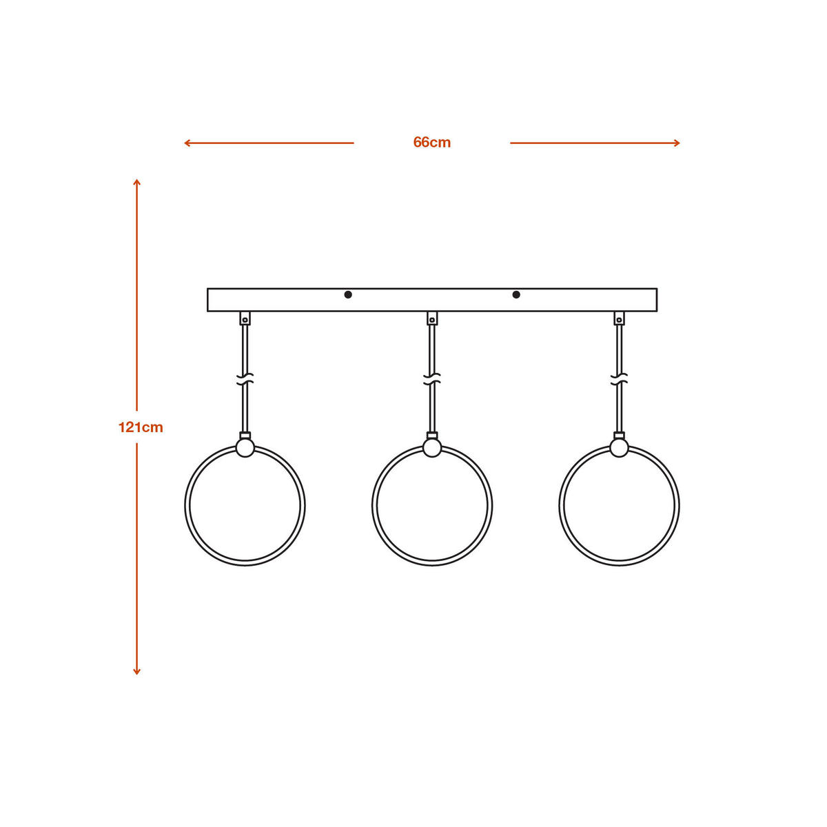 LED-PENDELLEUCHTE 66/5,2/121 cm  - Schwarz, Design, Kunststoff (66/5,2/121cm) - Ledvance