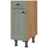 SCHUBKASTENUNTERSCHRANK 30/87/56 cm  in Grün, Eichefarben  - Eichefarben/Schwarz, MODERN, Holzwerkstoff/Metall (30/87/56cm) - Nobilia