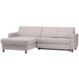 ECKSOFA in Webstoff Hellrosa  - Hellrosa/Schwarz, Design, Kunststoff/Textil (165/257cm) - Xora