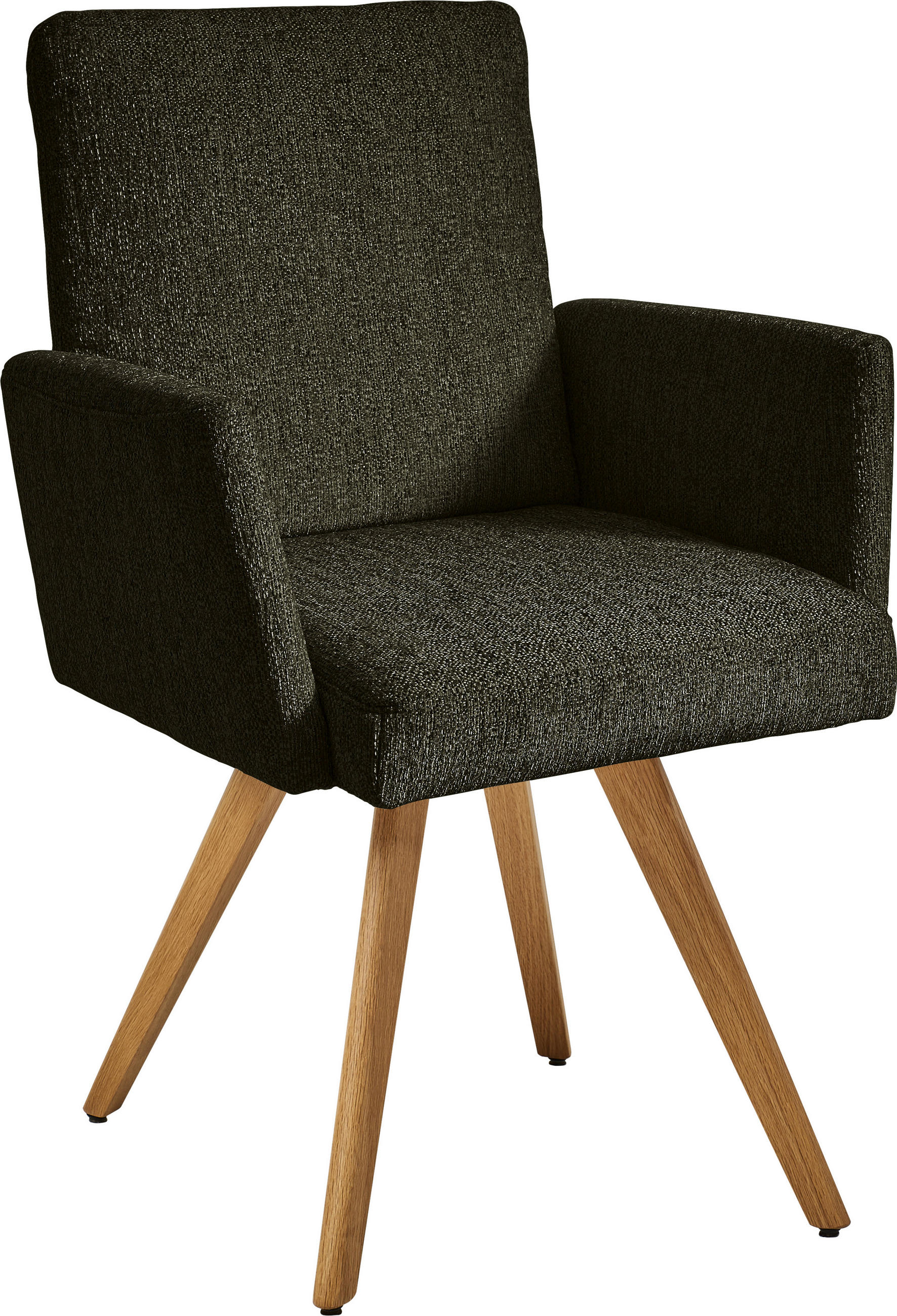 ARMLEHNSTUHL  in Flachgewebe  - Eichefarben/Grün, Design, Holz/Textil (56/92/60cm) - Dieter Knoll
