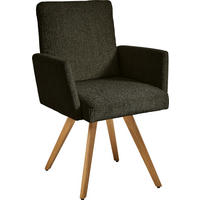 ARMLEHNSTUHL  in Flachgewebe  - Eichefarben/Grün, Design, Holz/Textil (56/92/60cm) - Dieter Knoll