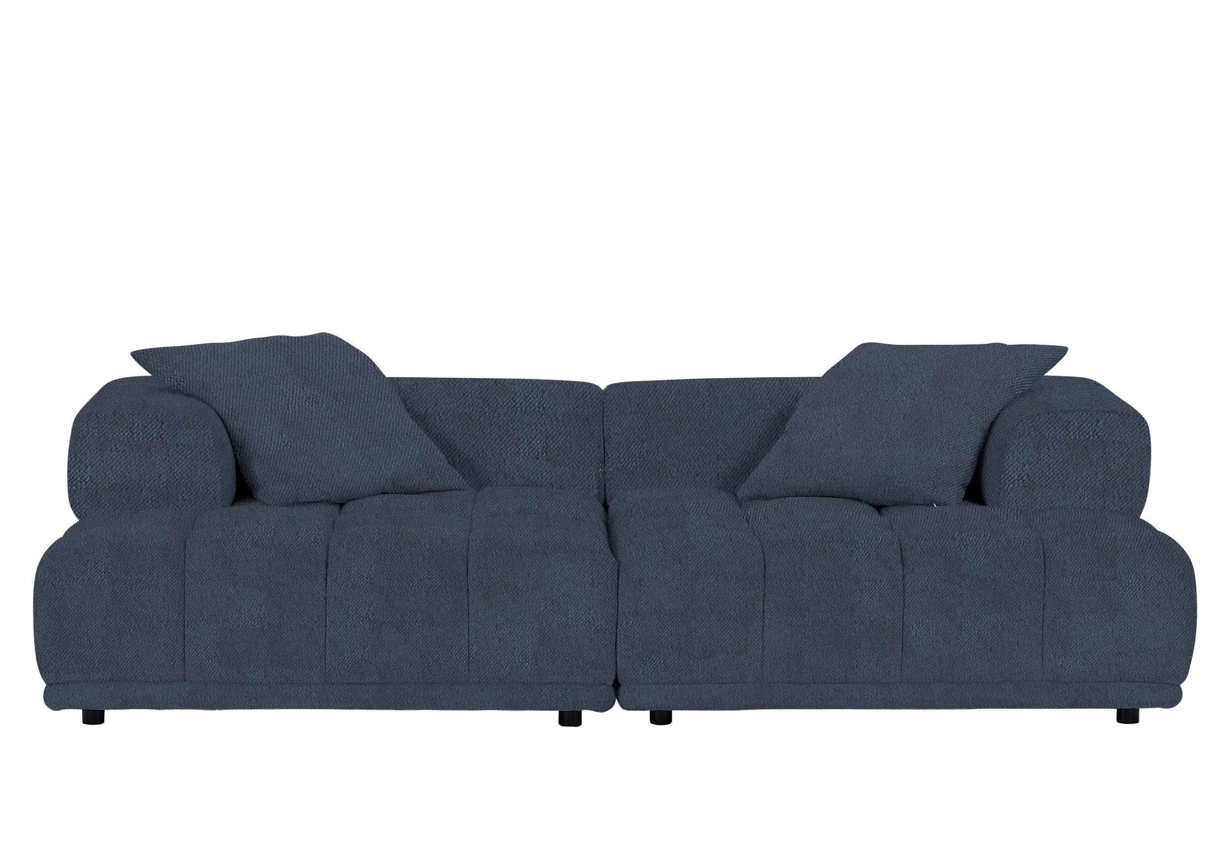 SOFAELEMENT in Plüsch Anthrazit  - Anthrazit/Schwarz, KONVENTIONELL, Kunststoff/Textil (125/66/155cm) - Carryhome