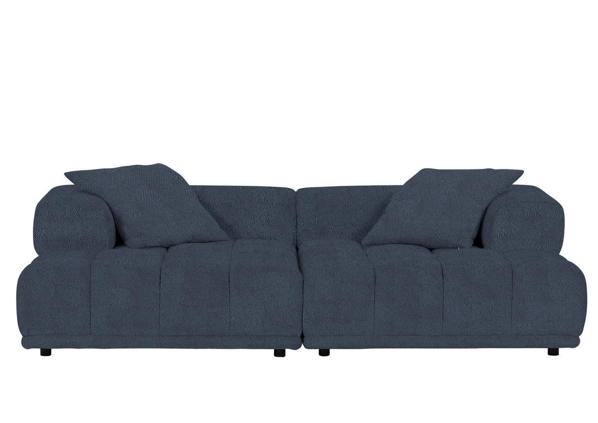 SOFAELEMENT in Plüsch Anthrazit  - Anthrazit/Schwarz, Konventionell, Kunststoff/Textil (125/66/155cm) - Carryhome