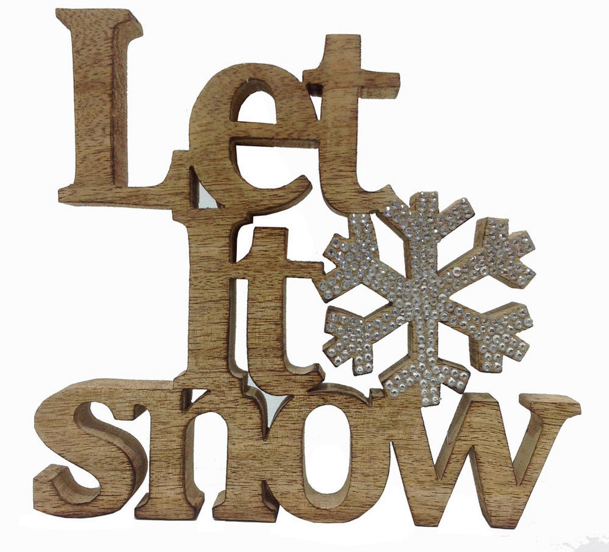 DEKOSCHRIFTZUG  - Braun, LIFESTYLE, Holz (22/20/2,5cm) - X-Mas