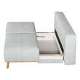 BOXSPRINGSOFA Carla  mit Stoffauswahl, Rücken echt Grau  - Grau, Design, Holz/Textil (203/97/107cm) - Dieter Knoll