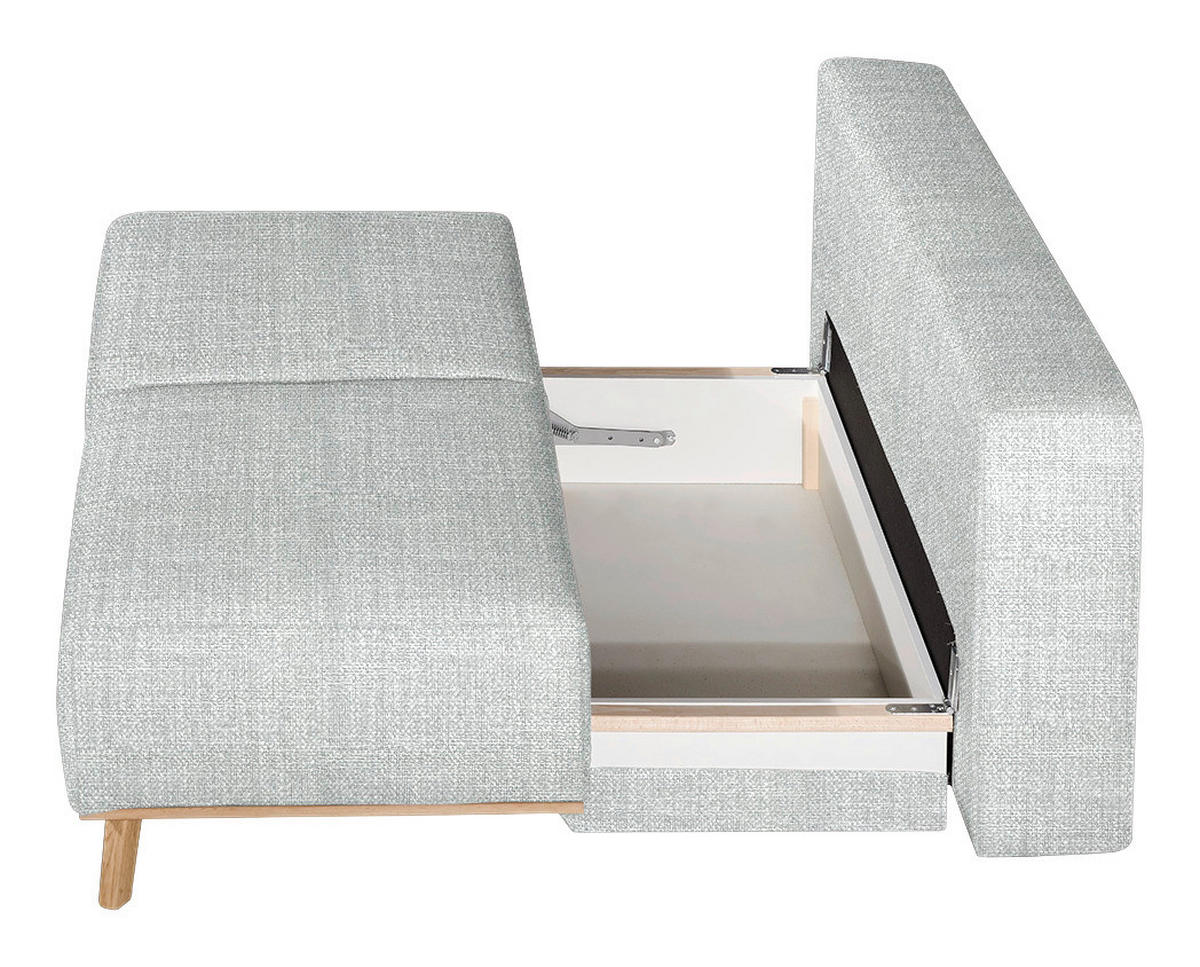 BOXSPRINGSOFA Grau  - Grau, Design, Holz/Textil (203/97/107cm) - Dieter Knoll