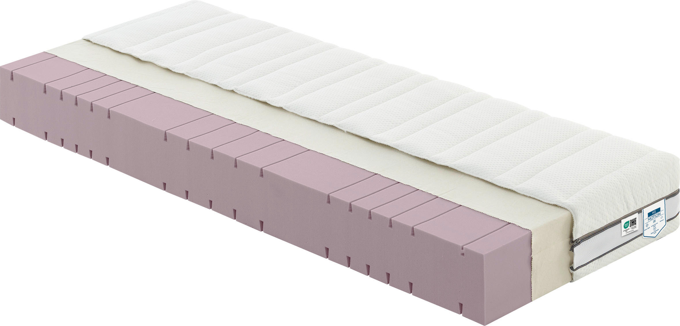 KOMFORTSCHAUMMATRATZE 90/200 cm H3 = fest  - Weiss, Konventionell, Textil (90/200cm) - Sleeptex